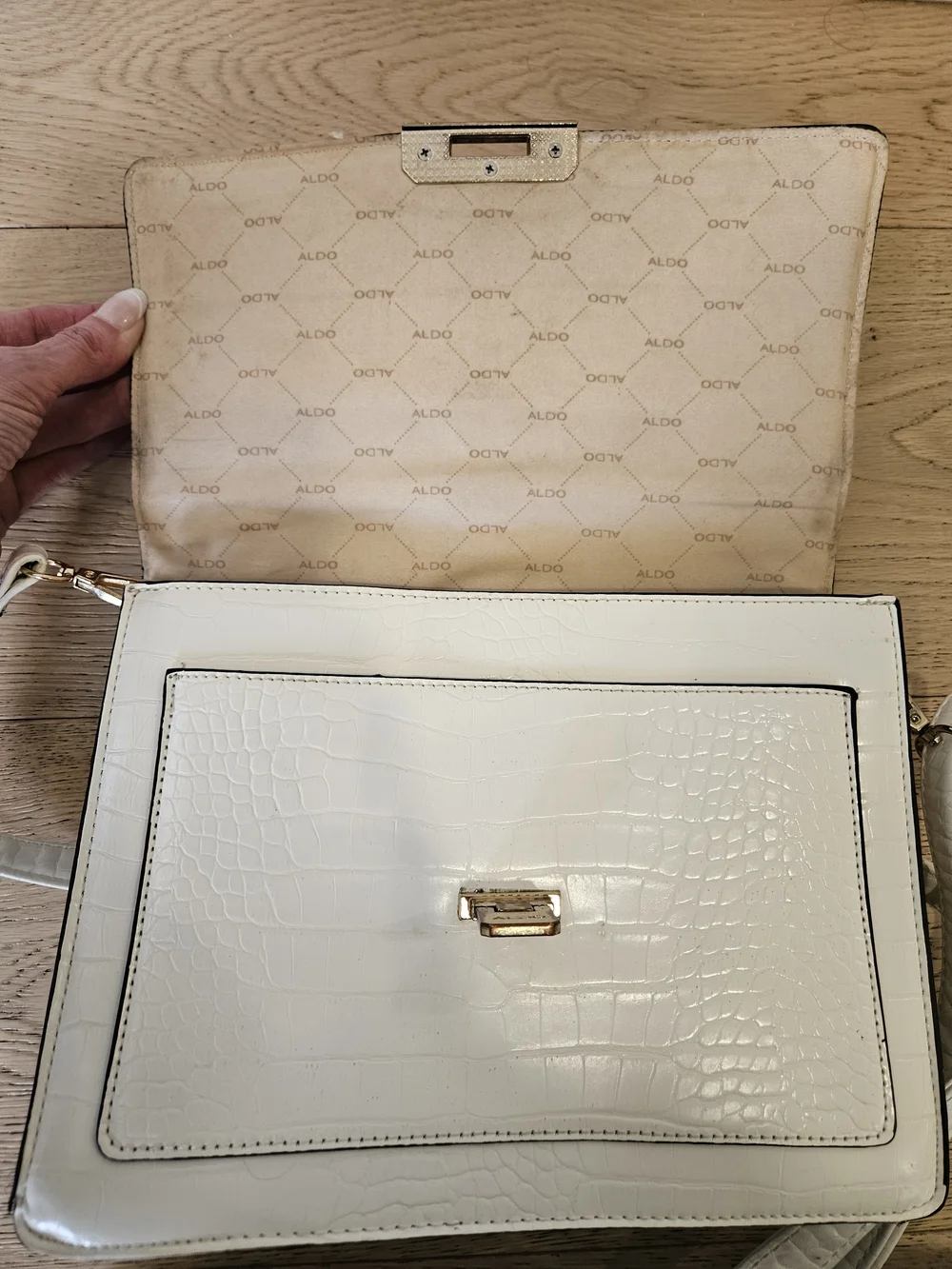 Aldo Anniebrook Flap Satchel Crossbody Purse - Picture 7 of 8